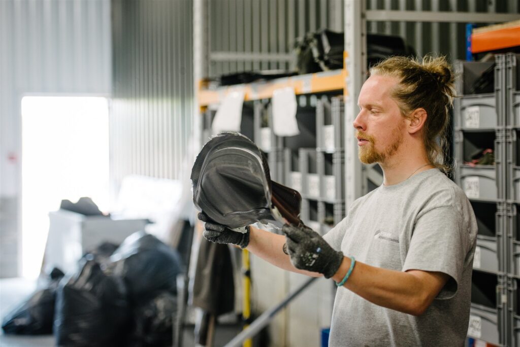 Staff at work on the floor in St. Issey premises of Cornwall business, Piran Advanced Composites is a concept engineering company working in marine and repairs