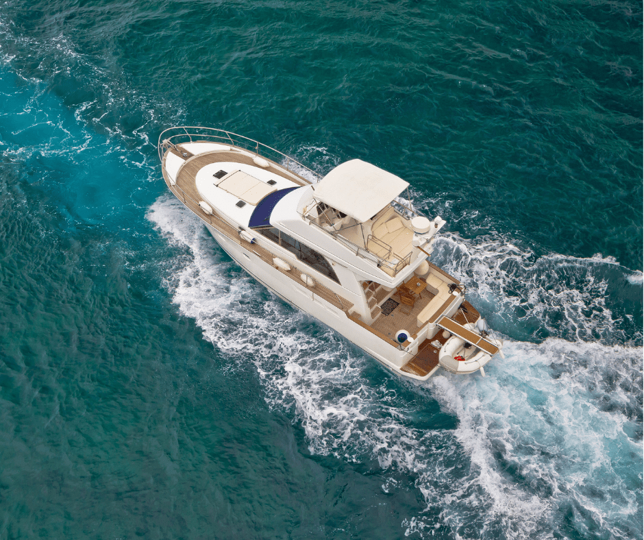 small marine yacht on the water